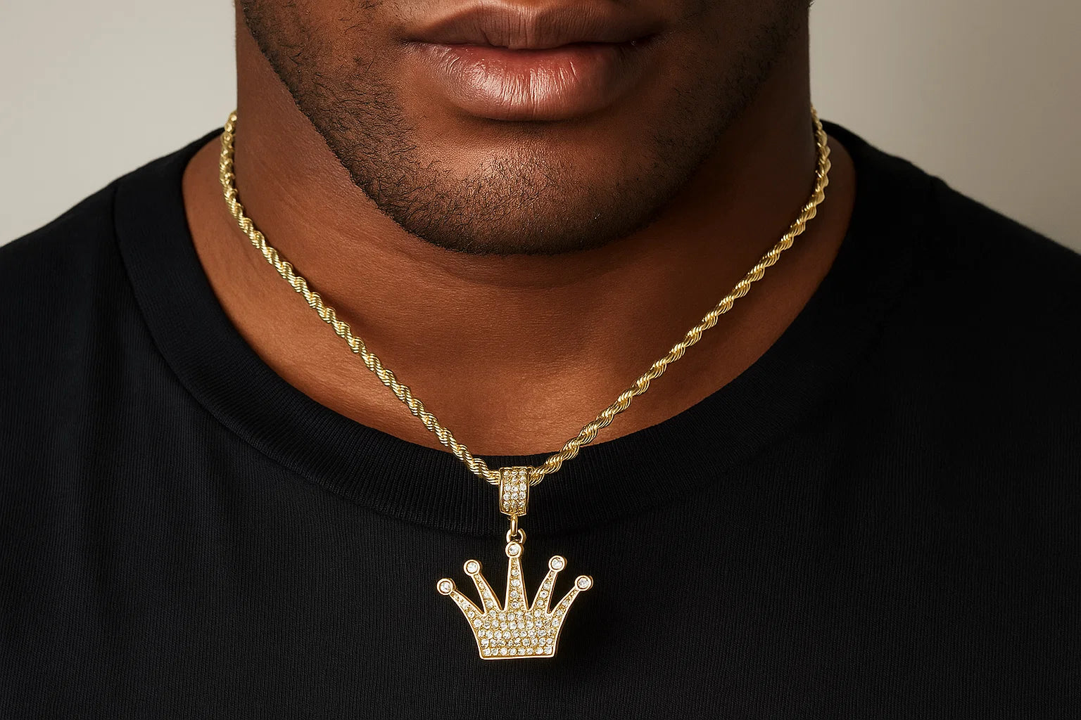 Iced Out Royalty Crown Necklace