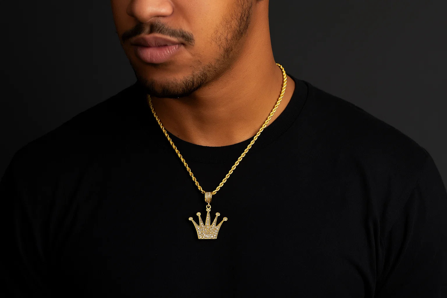 Iced Out Royalty Crown Necklace