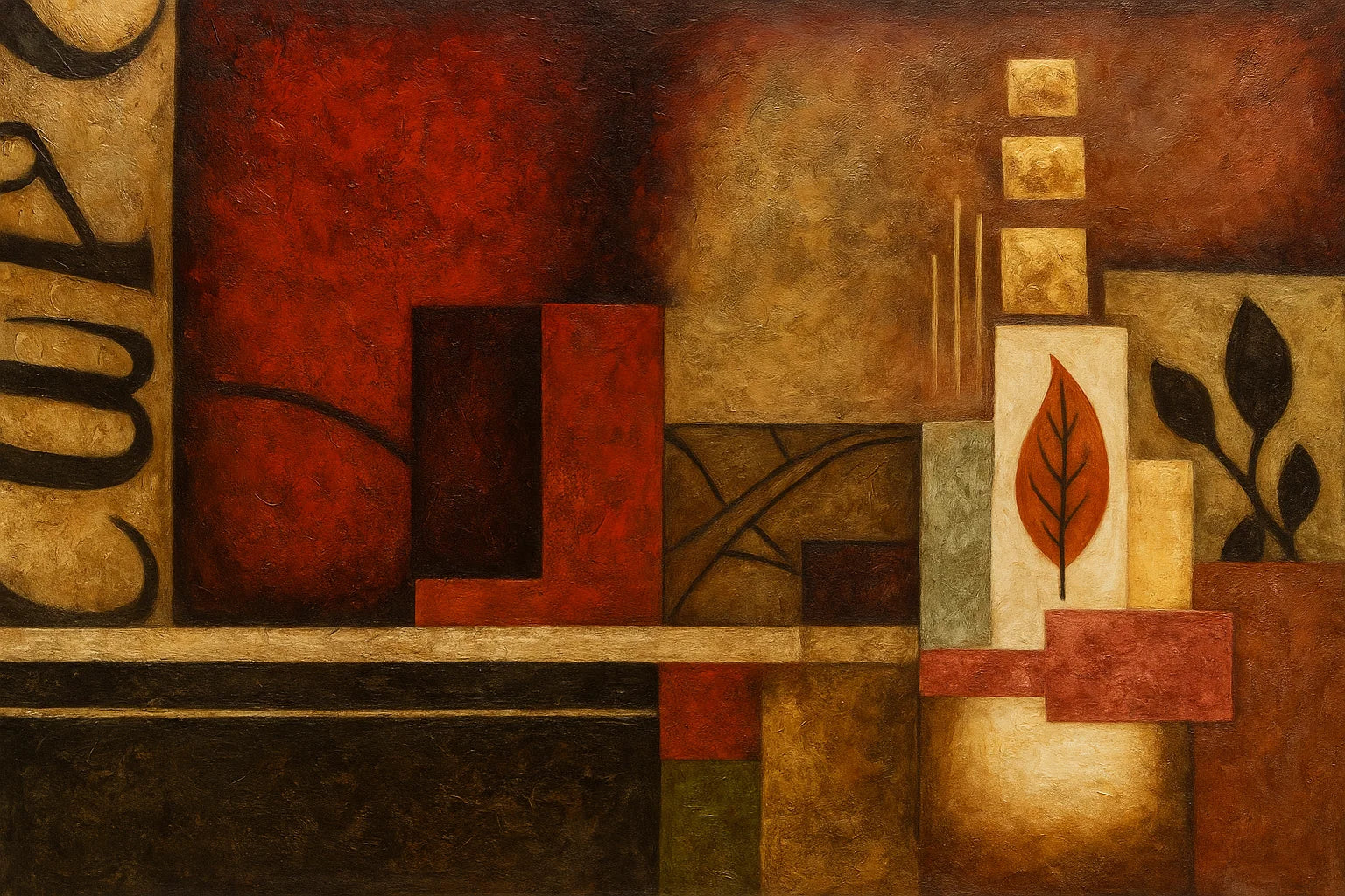 Fall Patterns – Handmade Oil Painting on Canvas 20x24