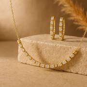 Diamond Earrings and Necklace Set