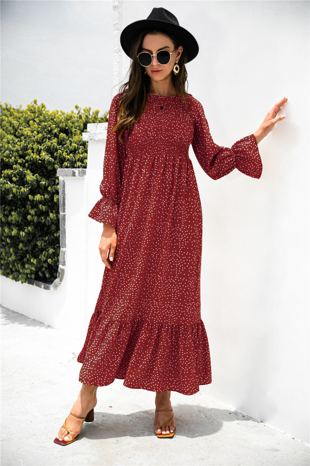 Roxy - Smocking Long Sleeve Dress