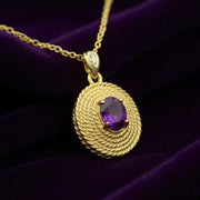 Amethyst & Diamond Necklace