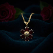 Diamond & Garnet Necklace