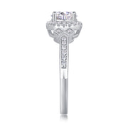 Lighthouse Large Diamond Ring Luxury Fashion Set Moissanite Silver Ring