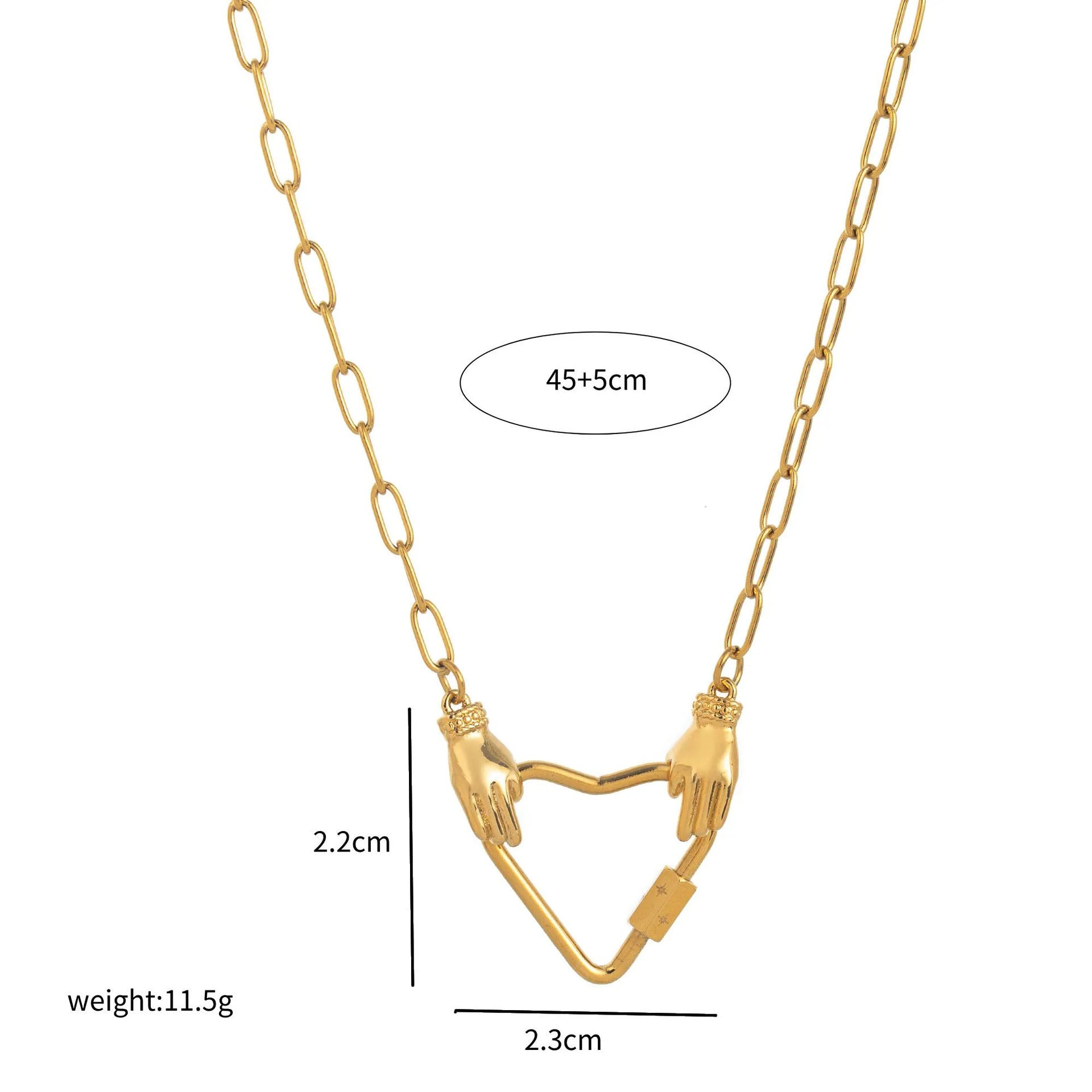 Stainless Steel DIY Vacuum Plating 18K Gold Color Protection Necklace