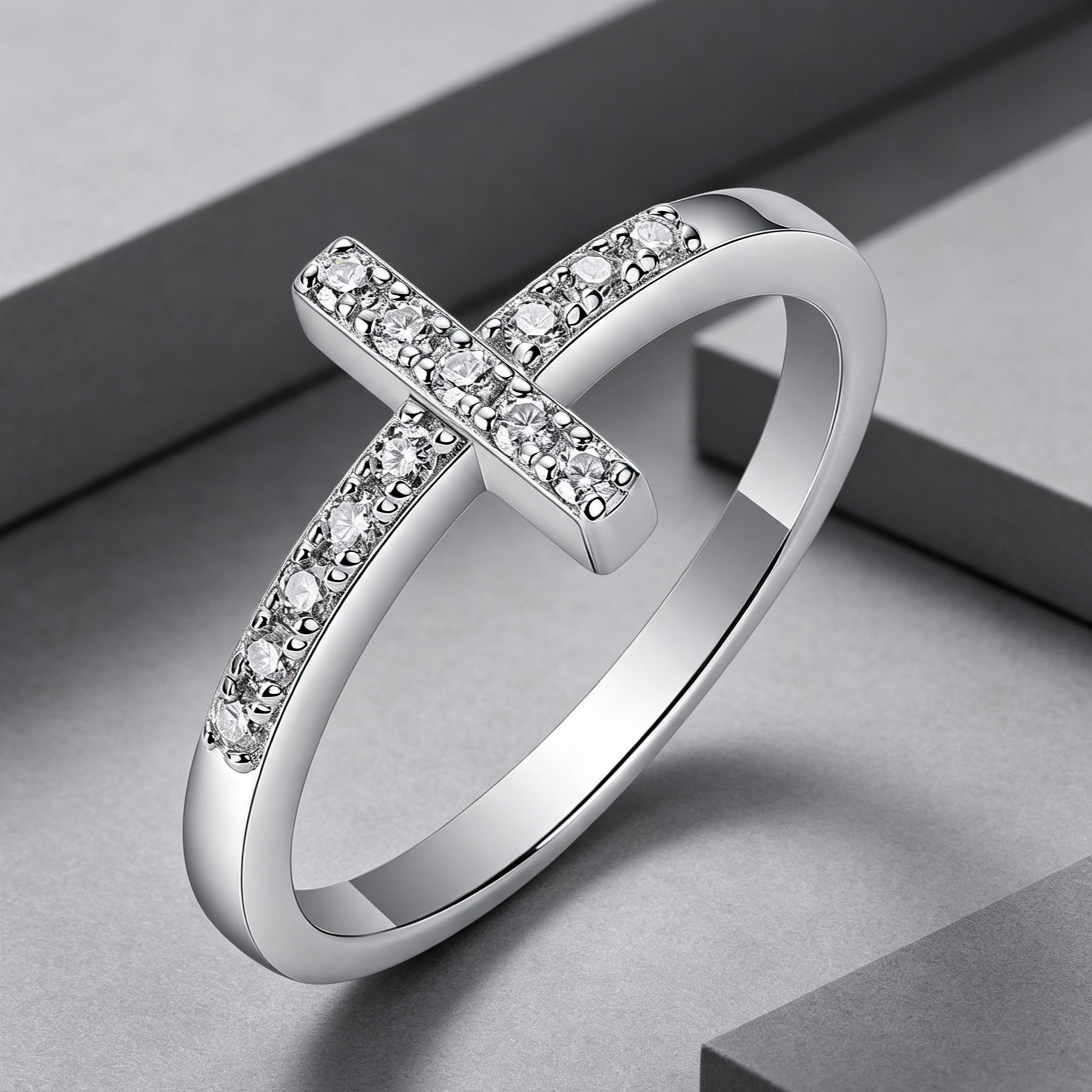 Holy Light Cross - A Fashionable And Luxurious Jewelry Piece Set With Moissanite S925 Sterling Silver And Platinum-plated Diamond