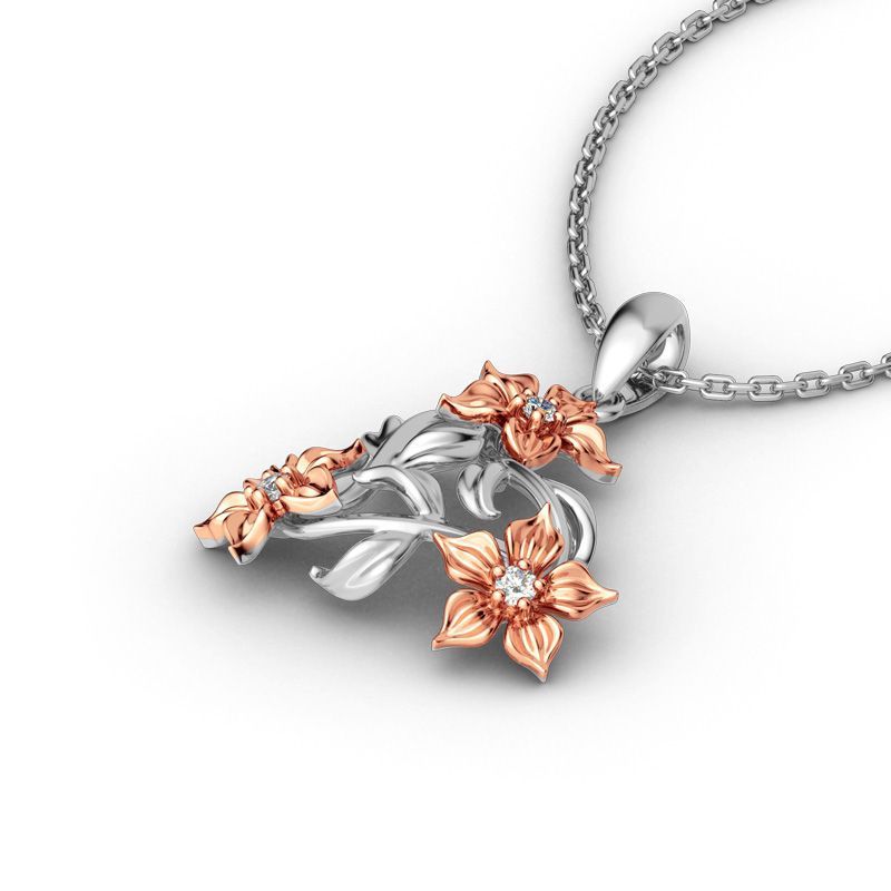 Women's Two-color Rose Gold Necklace
