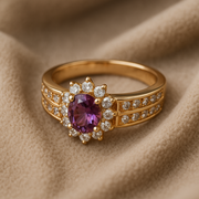 Gold Peruvian-Style Statement Ring