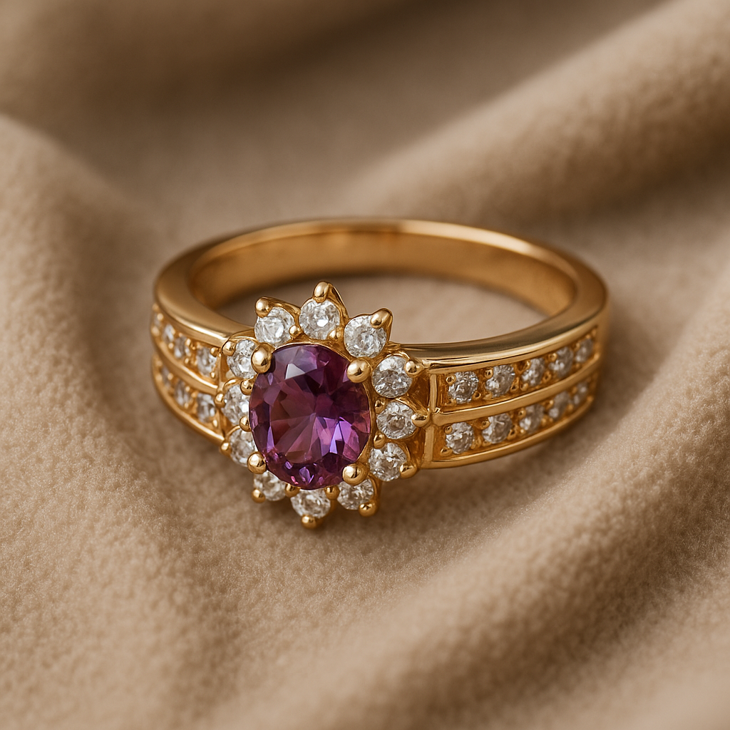 Gold Peruvian-Style Statement Ring