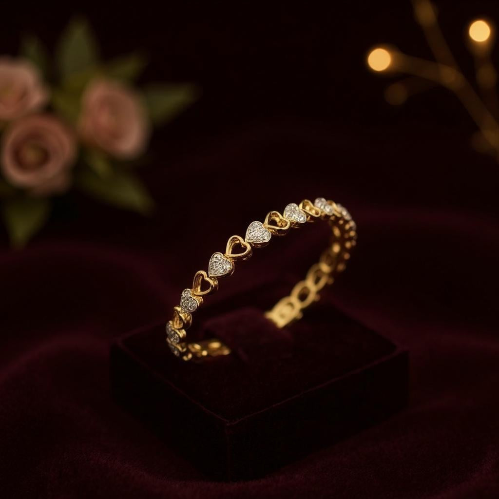 Heart Linked Designer Bracelet