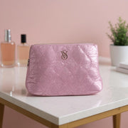 Victoria's Secret Pink Sequins Zip Cosmetic Bag