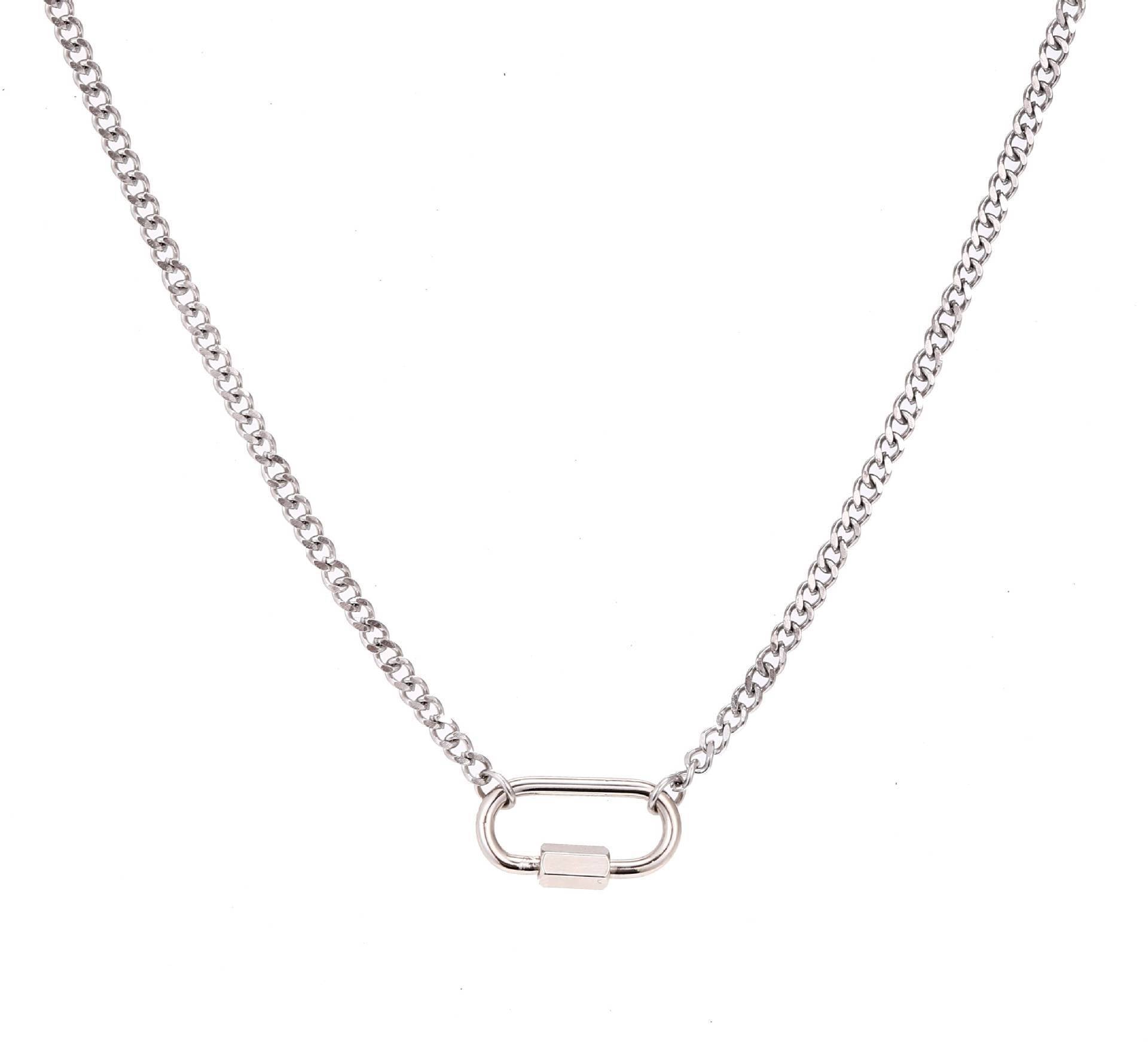 Stainless Steel DIY Vacuum Plating 18K Gold Color Protection Necklace