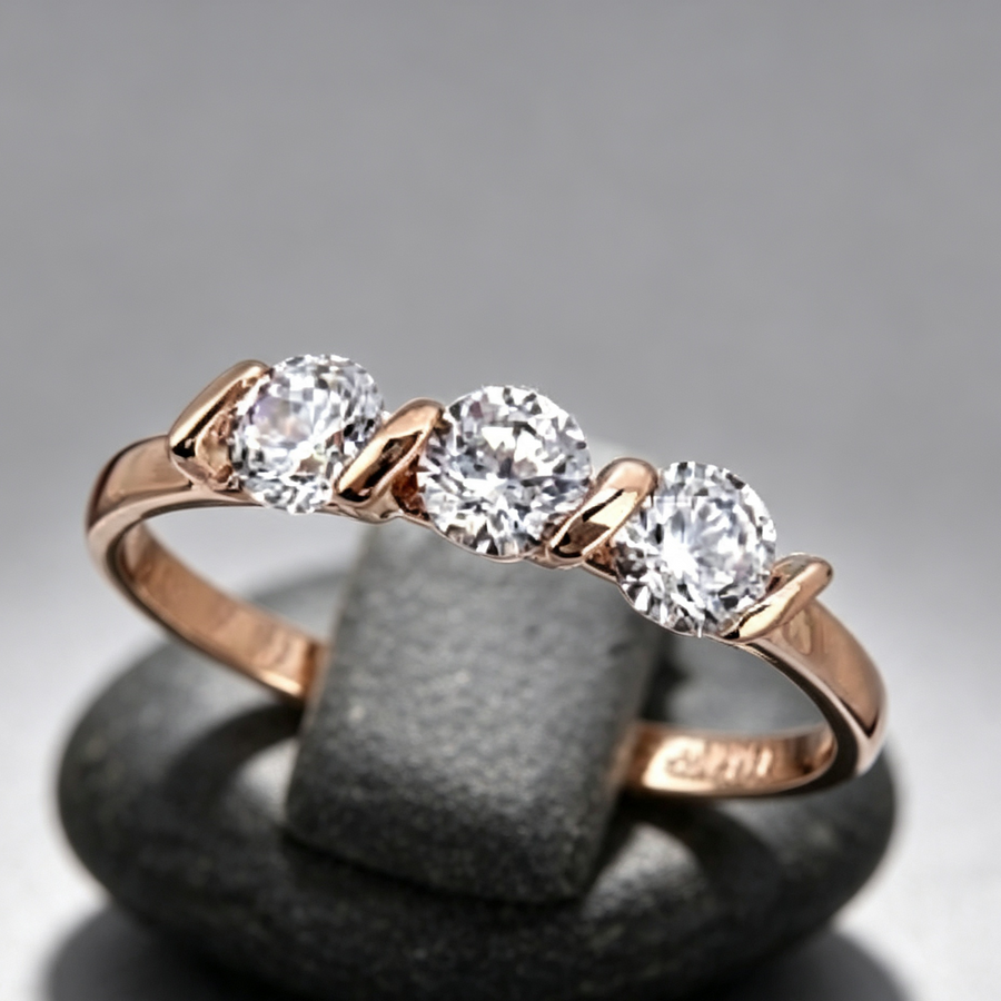Korean foreign trade explosion jewelry high quality zircon micro plated genuine gold engagement ring to the wholesale ring