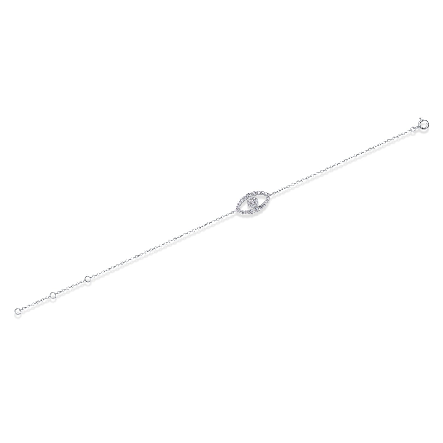 Wishing Elf Luxury Fashion Mosan Diamond S925 Silver Bracelet