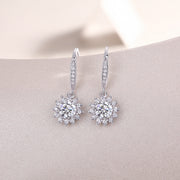 Qingcheng - A Fashionable And Luxurious Diamond Jewelry Accessory Set With Half-carat Moissan Diamond S925 Sterling Silver And Platinum-plated Stud Earrings