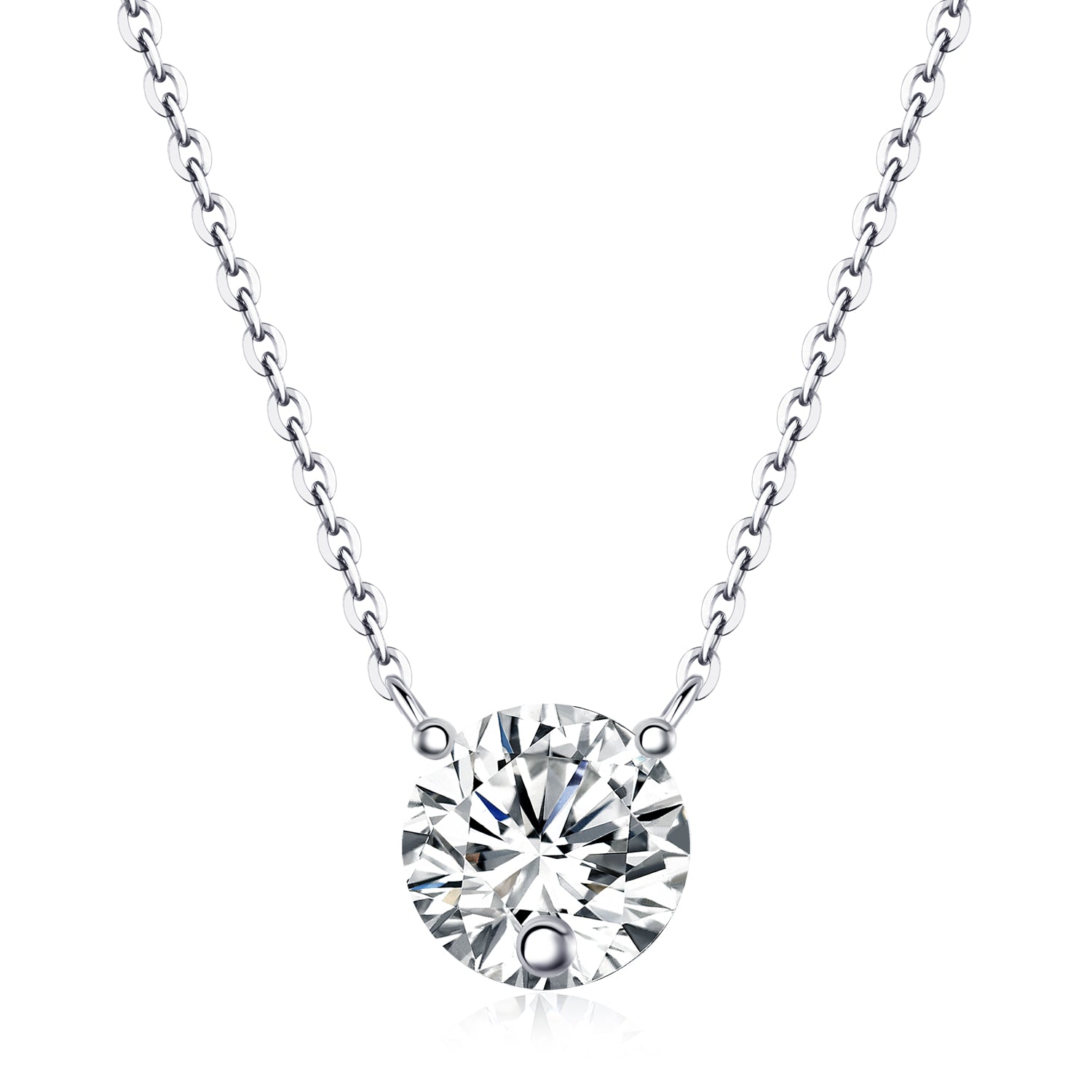 Love Of Time - A Fashionable And Luxurious Diamond Jewelry Piece Set With 2-carat Moissan Diamond S925 Sterling Silver And Platinum-plated Pendant