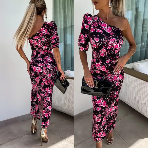 Roxy - Oblique Shoulder Long Dress