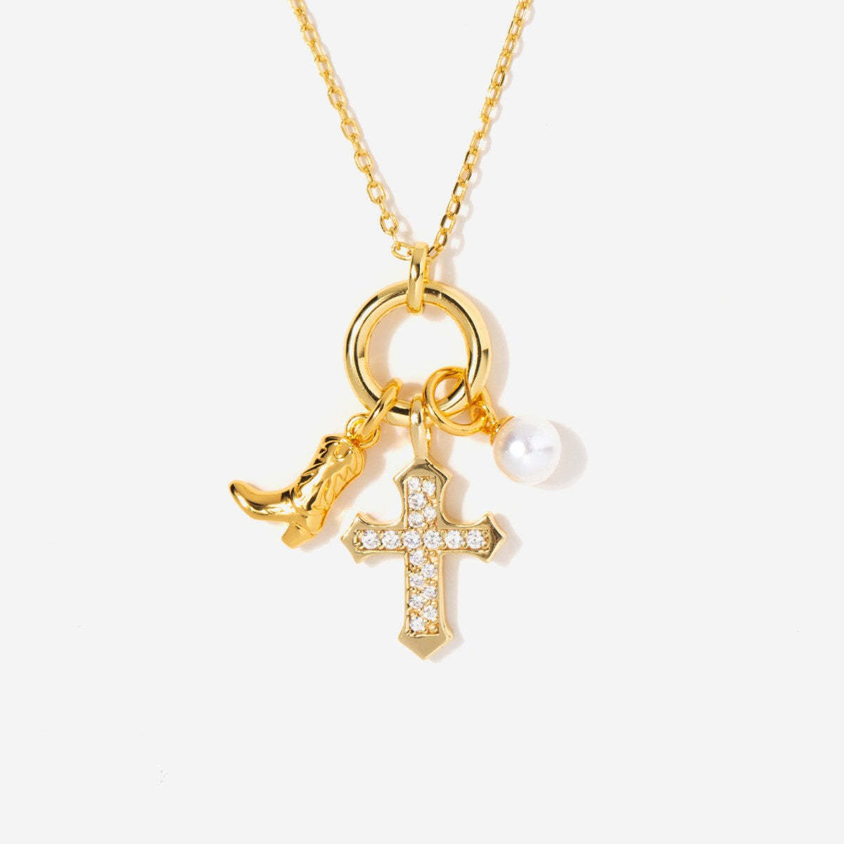 Stainless Steel DIY Vacuum Plating 18K Gold Color Protection Necklace