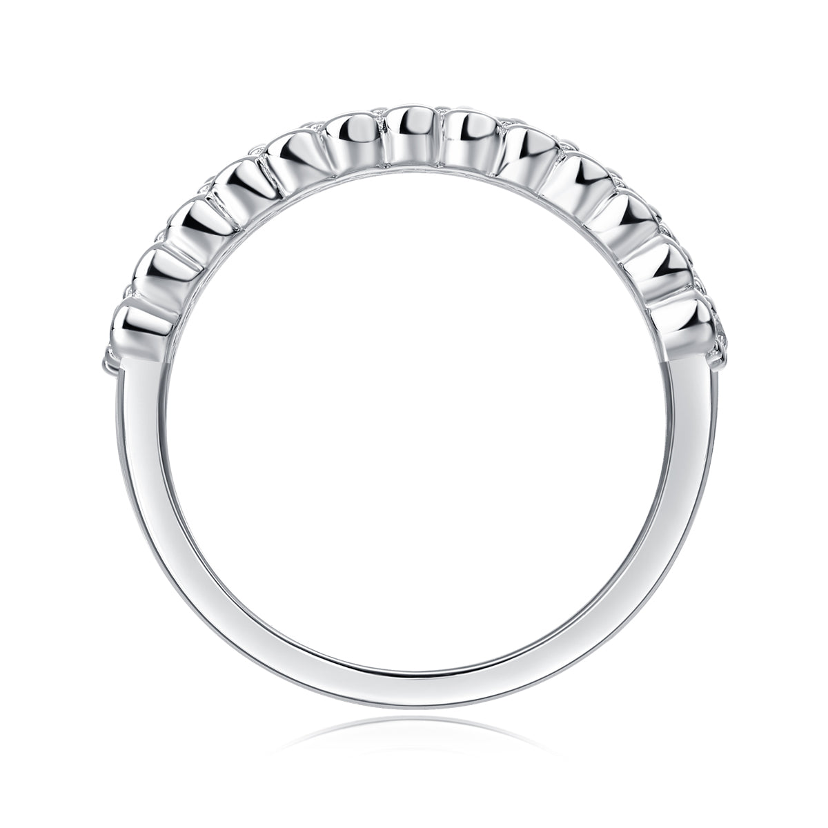 Multi-row Diamond Ring Luxury Fashion Set Moissanite Silver Ring