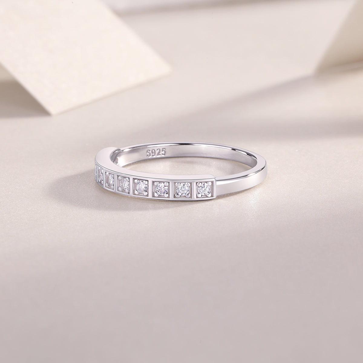 Diamond Ring Luxury Fashion Set Moissanite Silver Ring