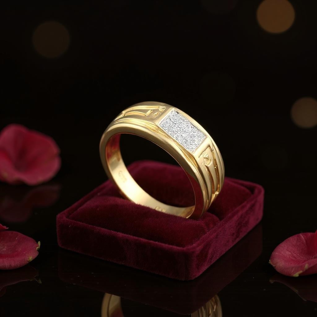Elegant Ring – 14K Yellow Gold Over Solid Sterling Silver