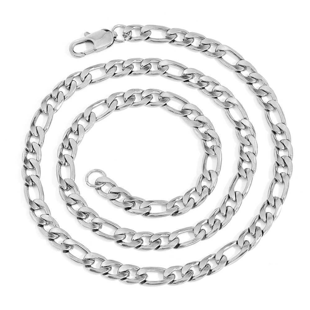 Stainless Steel Figaro Chain Titanium Steel 18K Gold Plating Hip Hop Men's Necklace