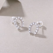 Keep Happiness Diamond Set Moissanite Silver Earrings Luxury Fashion Diamond Earrings Stud Earrings