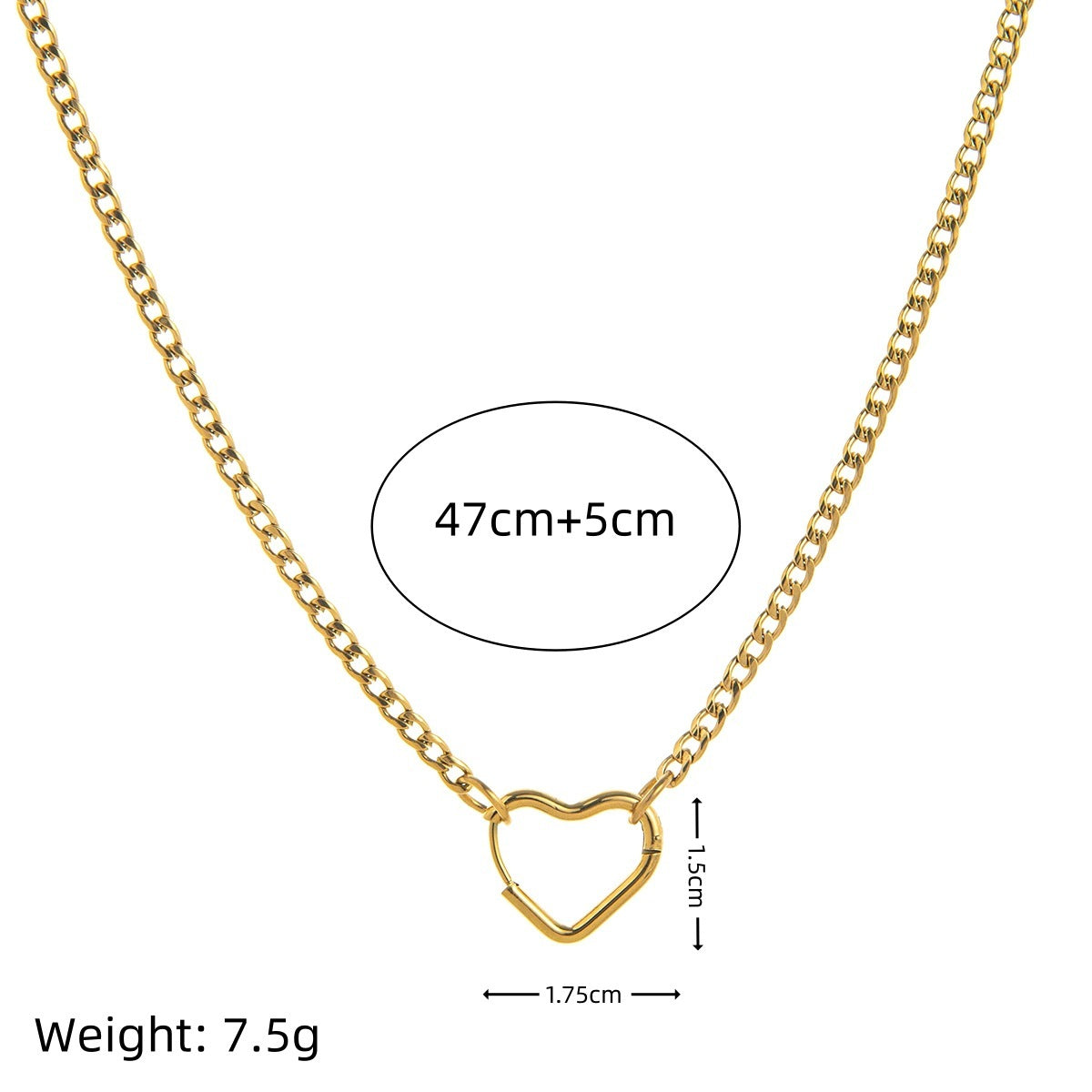 Stainless Steel DIY Vacuum Plating 18K Gold Color Protection Necklace