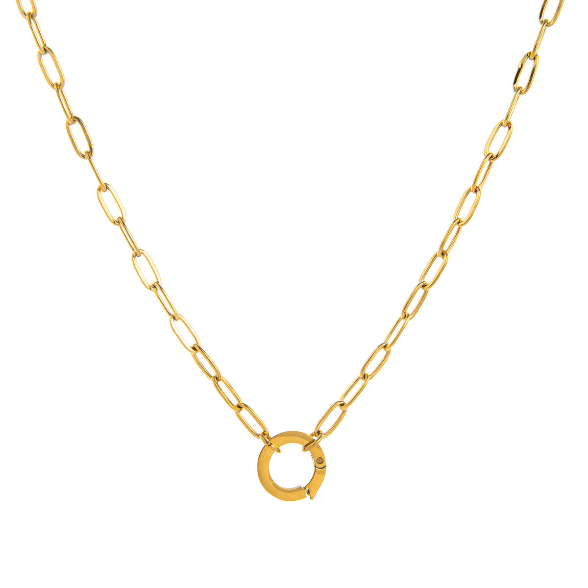 Stainless Steel DIY Vacuum Plating 18K Gold Color Protection Necklace