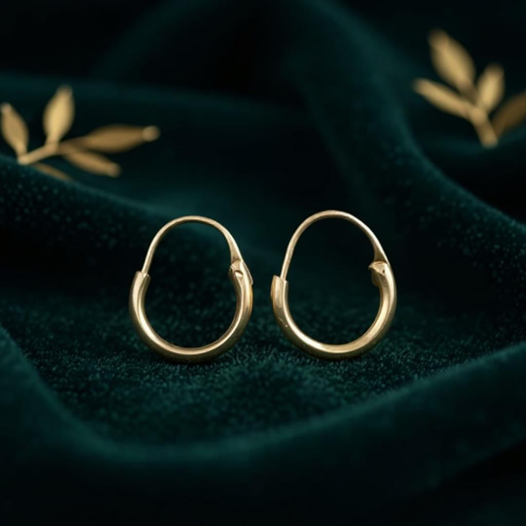 Handcrafted 18K Yellow Gold Earrings – Made in Peru