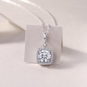Innocent Mary Luxury Fashion Diamond Pendant Necklace Set With Mosan Diamond Silver Ornaments