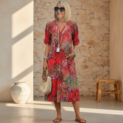 Andrea | Vibrant Midi Dress