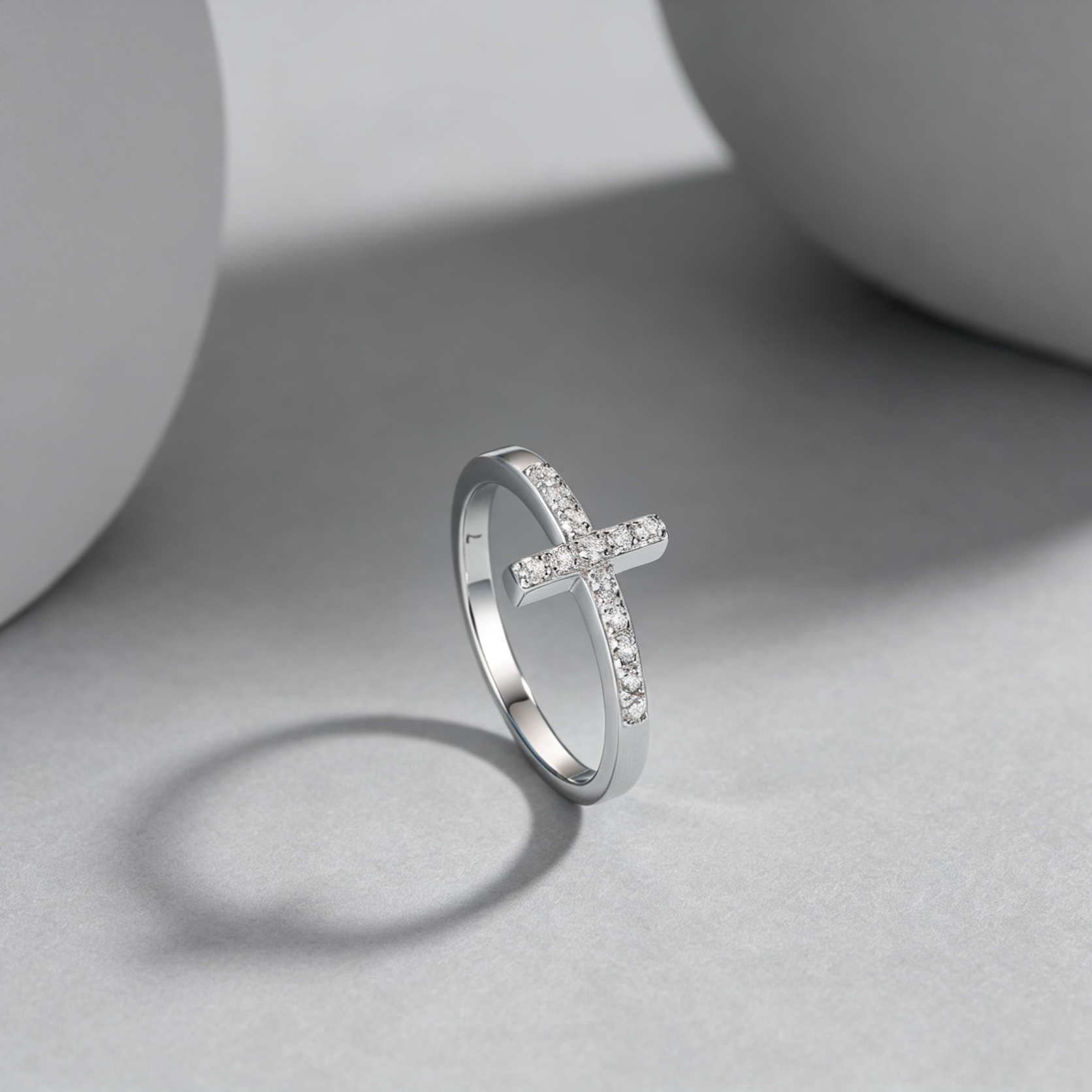 Holy Light Cross - A Fashionable And Luxurious Jewelry Piece Set With Moissanite S925 Sterling Silver And Platinum-plated Diamond