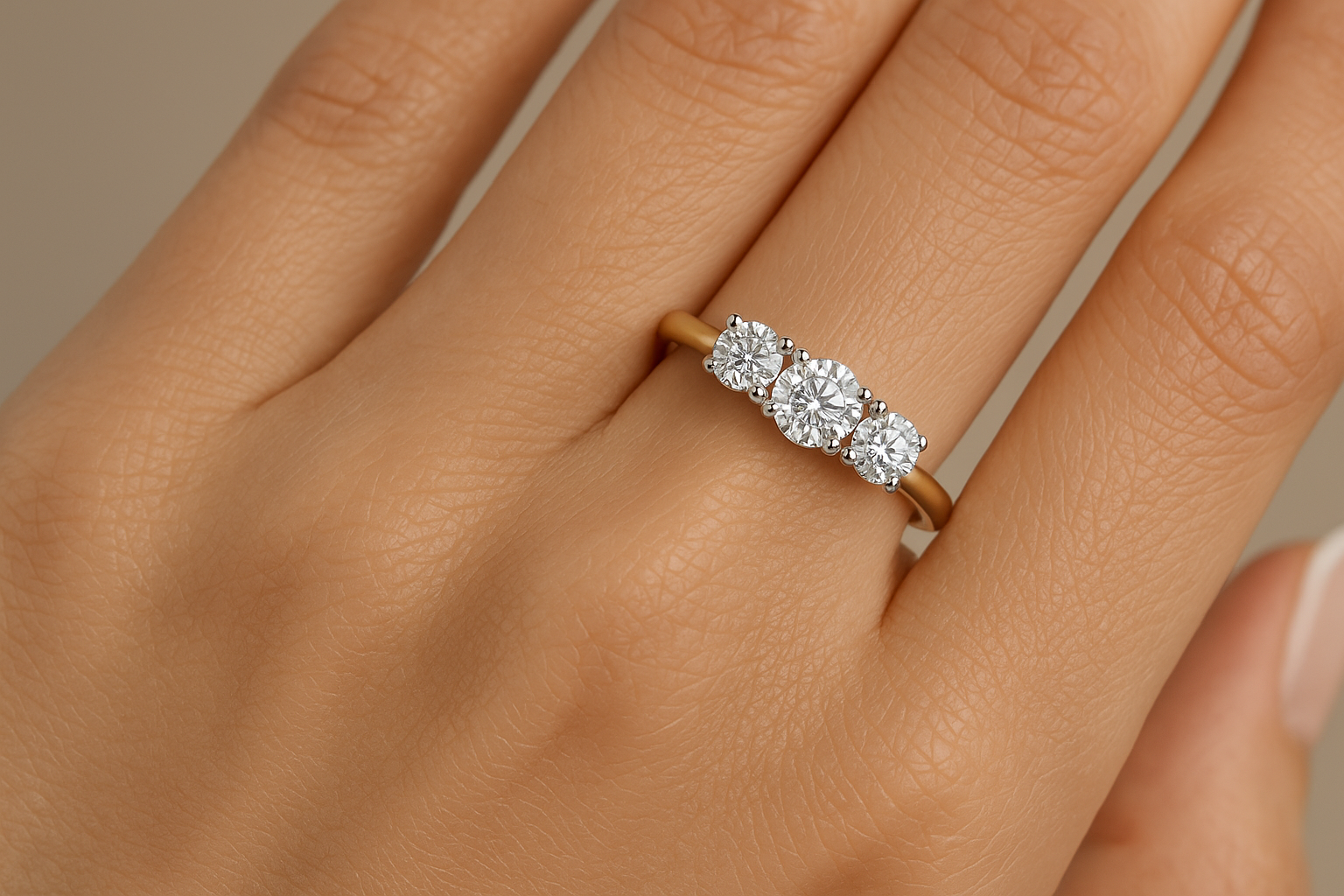 Generated image of a finger wearing the CTW Diamond Ring