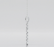 Entrust Luxury Fashion Diamond Pendant Necklace Set With Mosan Diamond Silver Ornaments
