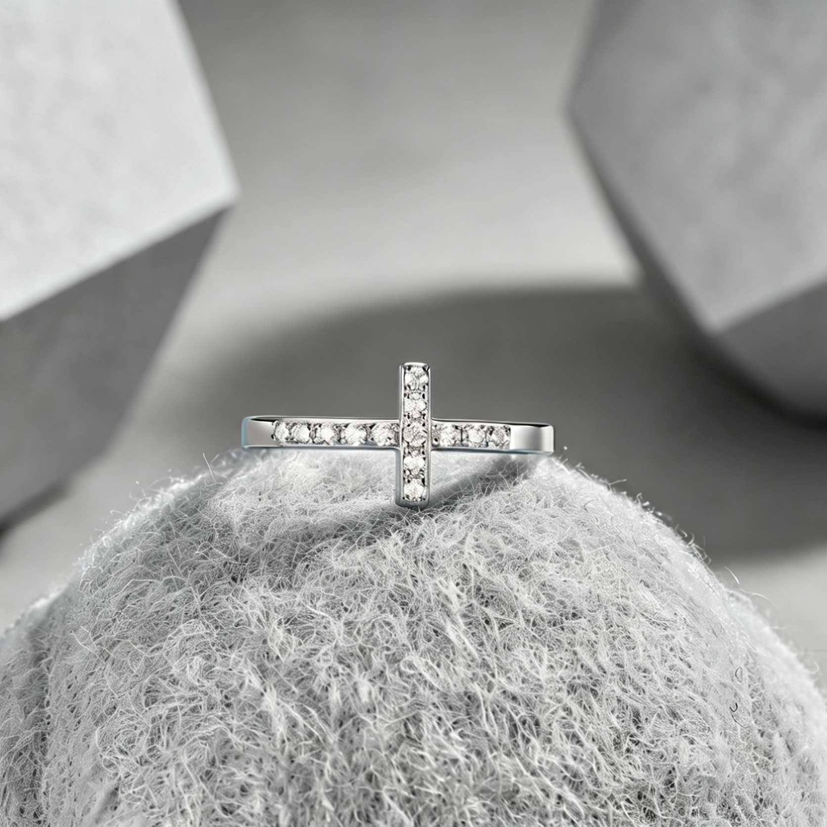 Holy Light Cross - A Fashionable And Luxurious Jewelry Piece Set With Moissanite S925 Sterling Silver And Platinum-plated Diamond