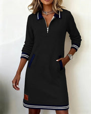 Nina | Chic Long Sleeve Cotton Dress