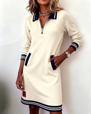 Nina | Chic Long Sleeve Cotton Dress