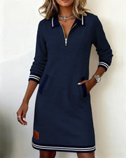Nina | Chic Long Sleeve Cotton Dress