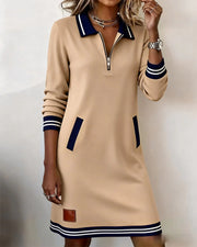 Nina | Chic Long Sleeve Cotton Dress
