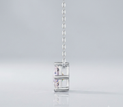 Stay Together - A Fashionable And Luxurious Diamond Jewelry Pendant Set With Square Moissanite S925 Sterling Silver.