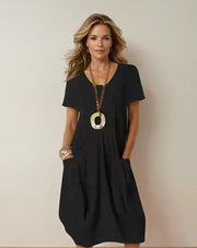 Kwani | Easy Casual Flow Midi Dress