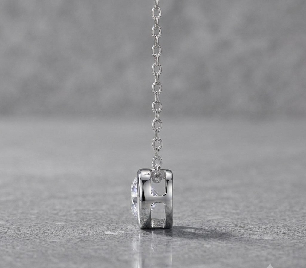 Purity - A Fashionable And Luxurious Diamond Jewelry Pendant Set With 1-carat Moissan Diamond S925 Sterling Silver
