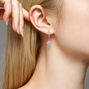 Star And Moon Interdependent - Fashionable Earrings And Stud Jewelry Set With Moissanite S925 Sterling Silver And Platinum-plated Diamonds