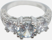 European and American ring engagement ring inlaid zircon ring jewelry