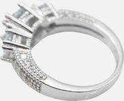 European and American ring engagement ring inlaid zircon ring jewelry