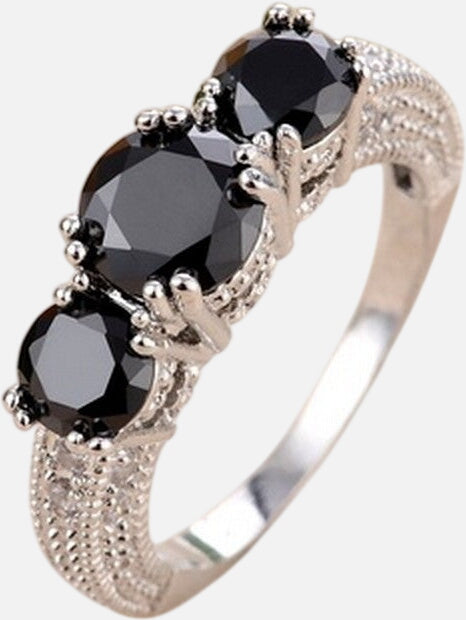 European and American ring engagement ring inlaid zircon ring jewelry