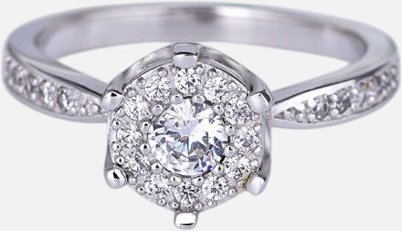 Fashion engagement ring delicate heart and soul zircon ring female jewelry