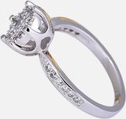 Fashion engagement ring delicate heart and soul zircon ring female jewelry
