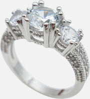 European and American ring engagement ring inlaid zircon ring jewelry